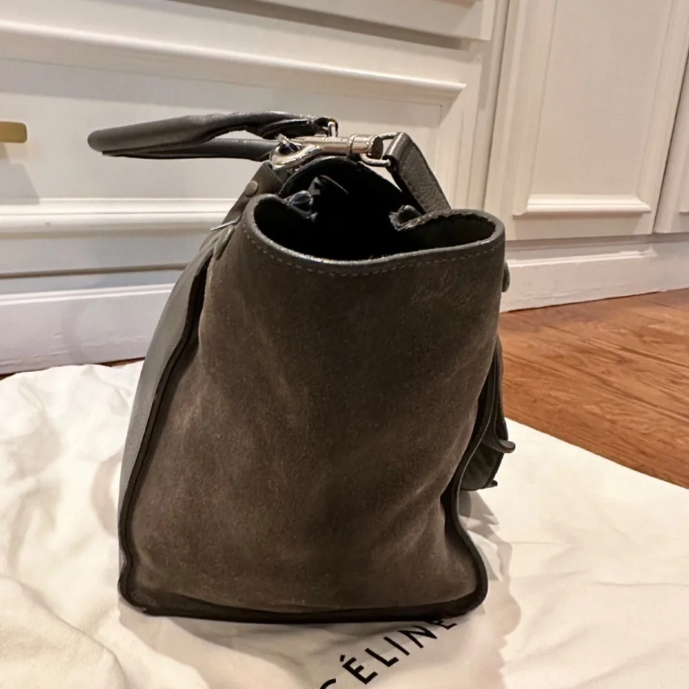Celine Medium Trapeze Bag, Green/Grey